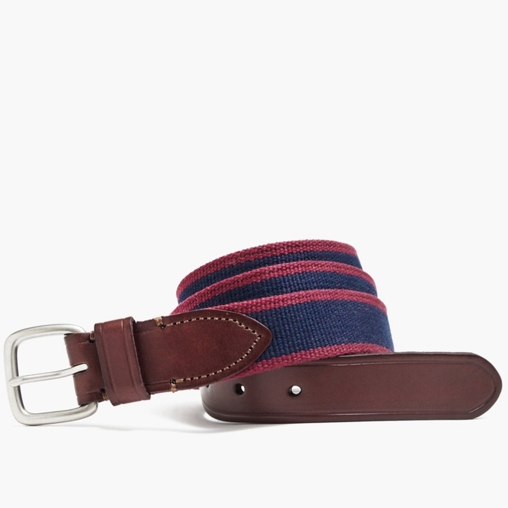 J Crew Factory Striped Fabric Belt